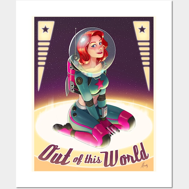 She's just out of this world Wall Art by mauriciomorali